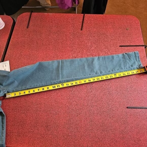 Free People Low Rise Skinny Jeans 26 Teal Stretch Y2K Urban Slim Streetwear - Picture 12 of 12